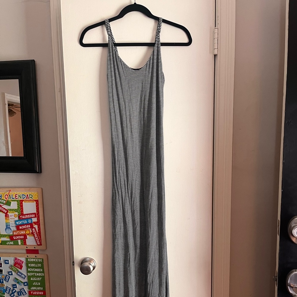 Forever21 maxi bodycon striped cotton dress, size M
